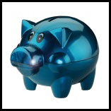 Felix-Pig-Metallic-Moneybox-Blue
