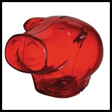 Frederick-Pig-Transparent-Moneybox-Red