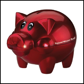 Felix-Pig-Metallic-Moneybox-Red-Branded