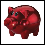 Felix-Pig-Metallic-Moneybox-Red