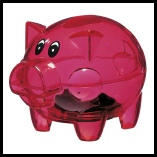 Felix-Pig-Transparent-Moneybox-Red