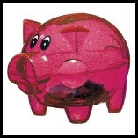 Felix-Pig-Disco-Moneybox-Red